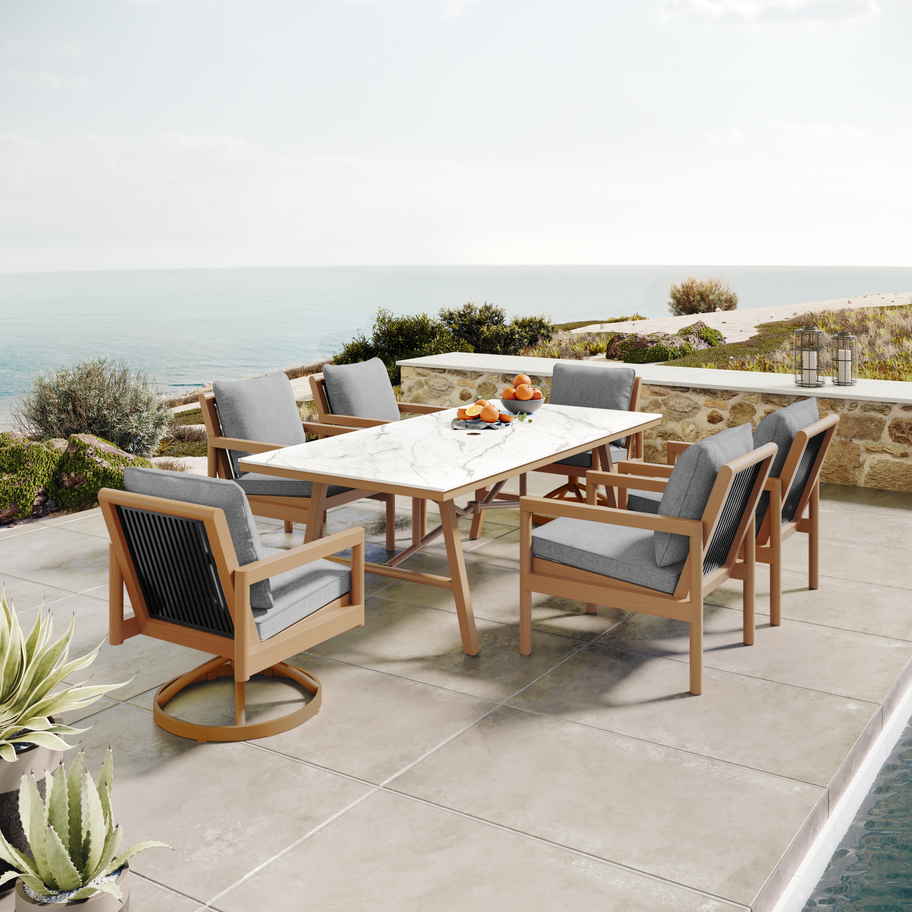 Cove Dining Swivel Rocker Chair