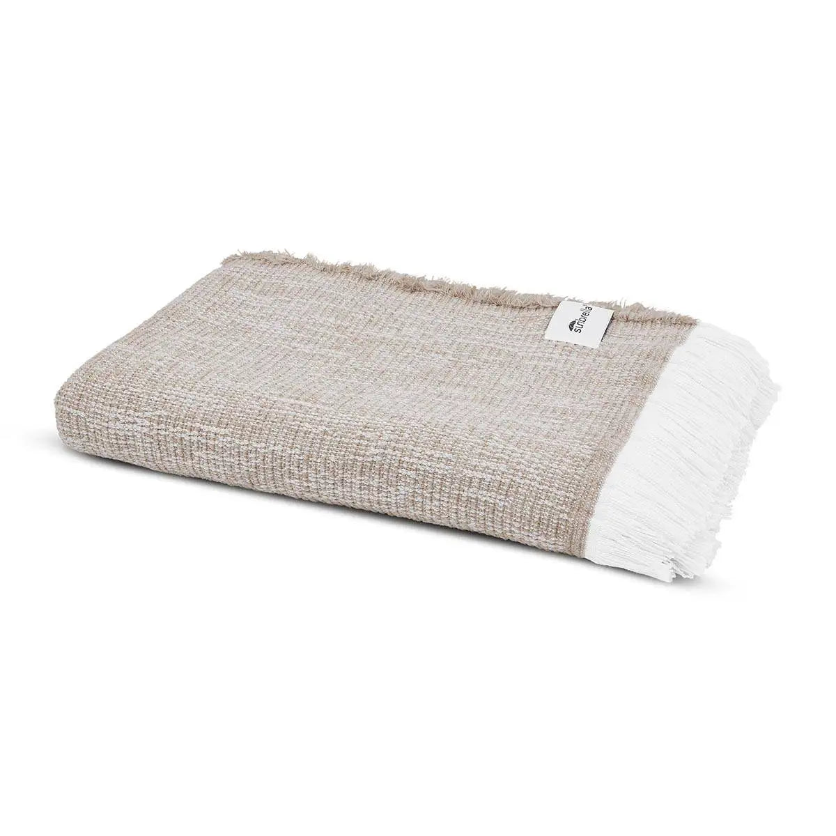Sunbrella® Signature Indoor Outdoor Throw - Crosshatch Flax