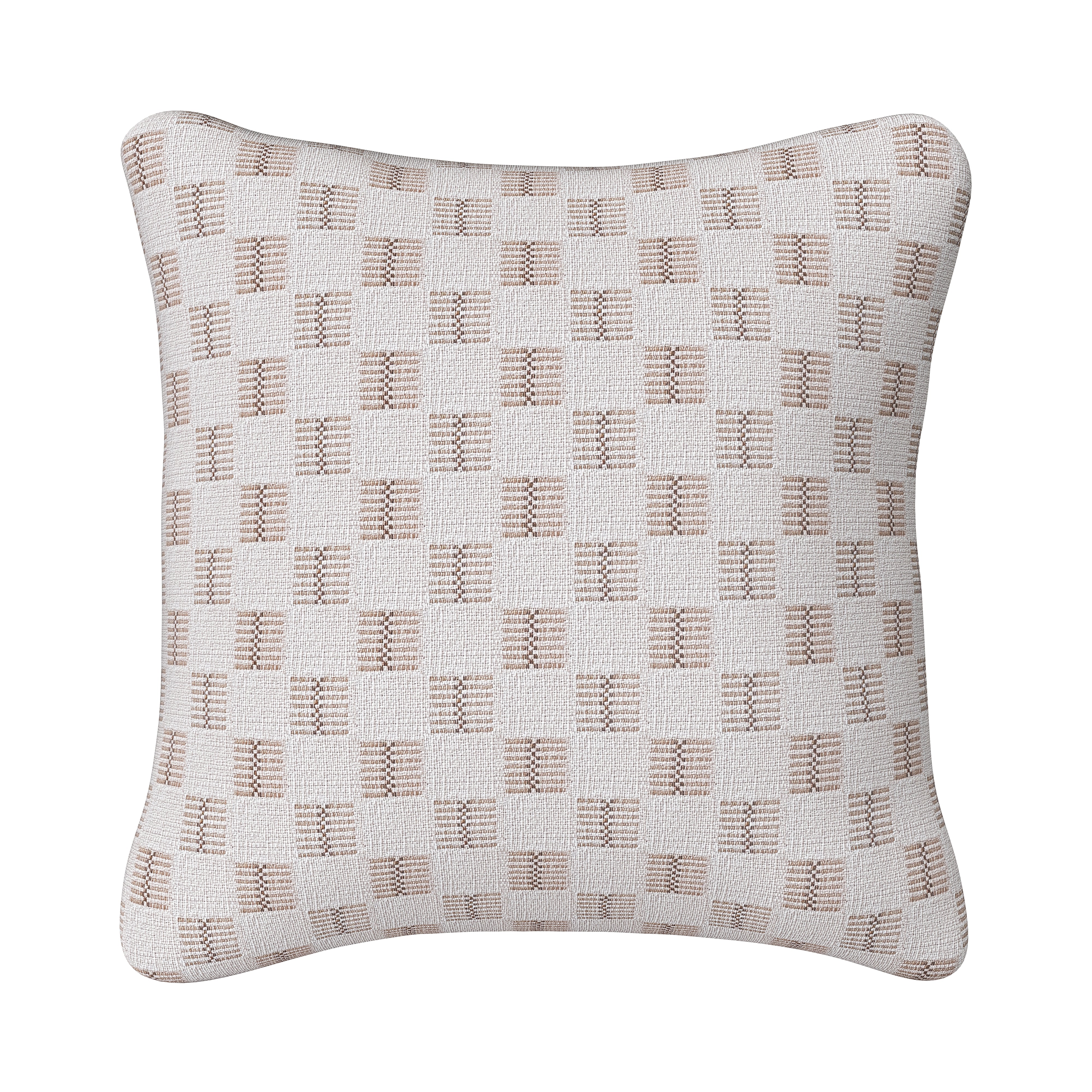Sunbrella® Outdoor Pillow - Mend Latte - 18x18