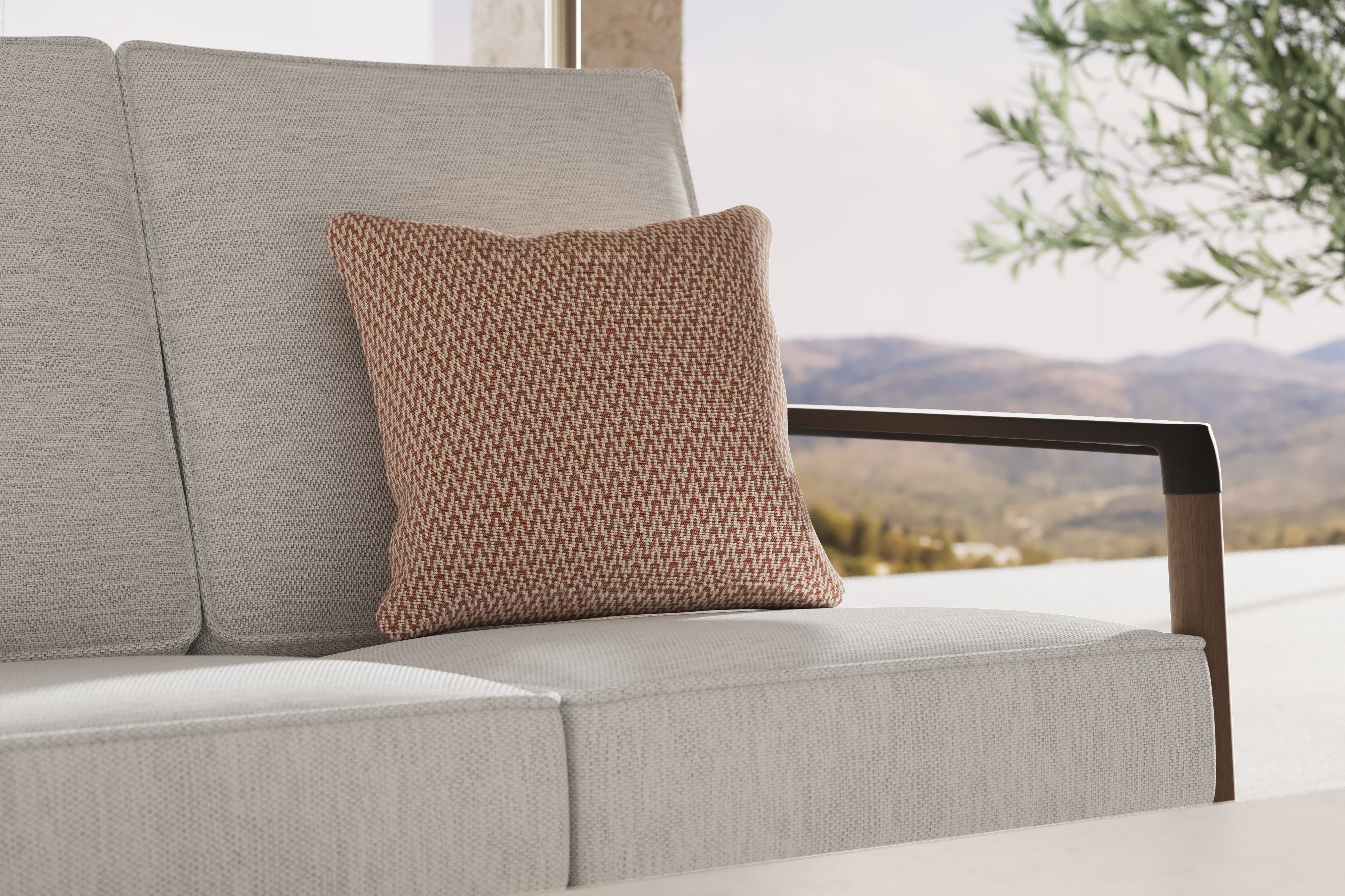 Sunbrella® Outdoor Pillow - Memory Amber - 18x18