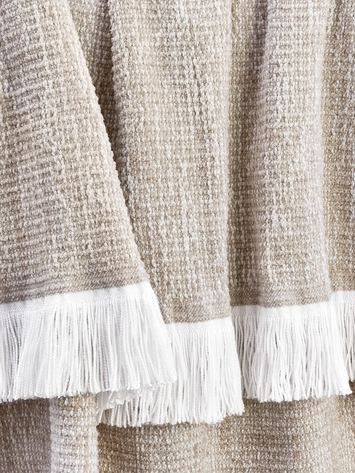 Sunbrella® Signature Indoor Outdoor Throw - Crosshatch Flax