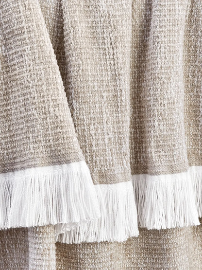 Sunbrella® Signature Indoor Outdoor Throw - Crosshatch Flax